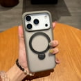 thumbnail image 1 of Compatible with iPhone Air Case with Invisible Magnetic O-Ring Stand, Military-Grade Translucent Case for iPhone Air [Compatible with Mag-Safe] [Great Grip Feeling], Gray, 1 of 8