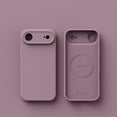 thumbnail image 1 of Compatible with iPhone Air Case, Silky Touch Premium Soft Silicone Rubber Anti-Fingerprint Protective Flexible Bumper Case, Support Wireless Charging, Anti-Scratch Microfiber Lining, Darkpurple, 1 of 9