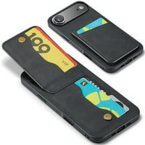 Compatible with iPhone Air Case Wallet with Credit Card Holder, Flip Premium PU Leather Magnetic Clasp Kickstand Heavy Duty Protective Cover for iPhone Air, Black