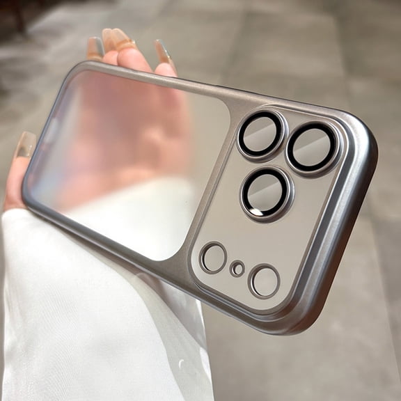 Compatible with iPhone Air Phone Case,With Lens Protector,Matte Translucent Back,Ultra Slim Shockproof Anti-Scratch Drop Protection Anti-fall Rugged Thin Fit Phone Case,Gray