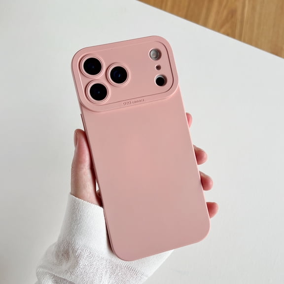 Compatible with iPhone Air Rubber Case with Microfiber Lining, Boys Girls Lightweight Silicone Soft Anti-Scratch Drop Protective Phone Case Cover, Support Wireless Charging, Lightpink