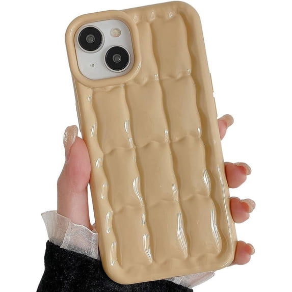 Compatible with iPhone Case,Aesthetic Design Electro Plated Grids Plaid Checkered Checkerboard Camera Lens Protection Soft Shockproof Cover Phone Case (Brown,iPhone 12 Pro Max)