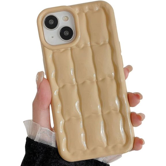 Compatible with iPhone Case,Aesthetic Design Electro Plated Grids Plaid Checkered Checkerboard Camera Lens Protection Soft Shockproof Cover Phone Case (Brown,iPhone 12 Pro Max)