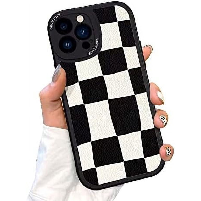 Compatible with iPhone Case,Aesthetic Design Retro Classic Grids - Main Image