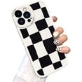 thumbnail image 1 of Compatible with iPhone Case,Aesthetic Design Retro Classic Grids Plaid Checkered Checkerboard Camera Lens Protection Soft Shockproof Cover Phone Case (White,iPhone 14 Pro Max), 1 of 7