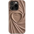 thumbnail image 1 of Compatible with iPhone Case,Aesthetic Wrinkle Heart Pattern,[Compatible with Wireless Charging] Full Body Protection Soft Shockproof Cover Phone Case (Brown,iPhone 12), 1 of 7