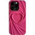 thumbnail image 1 of Compatible with iPhone Case,Aesthetic Wrinkle Heart Pattern,[Compatible with Wireless Charging] Full Body Protection Soft Shockproof Cover Phone Case (Red,iPhone 15 Pro), 1 of 7