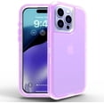 thumbnail image 1 of Compatible with iPhone Case,[Compatible with Wireless Charging] Shock Absorption Bumper Design Clear Full Body Protection Soft Cover Phone Case (Purple,iPhone 15 Pro Max), 1 of 5