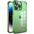 thumbnail image 1 of Compatible with iPhone Case,Crystal Clear Anti-Yellowing Anti-Scratch TPU Camera Lens Drop Corner Protection Soft Shockproof Cover Phone Case (Green,iPhone 12 Pro), 1 of 5