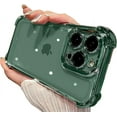 thumbnail image 1 of Compatible with iPhone Case,Crystal Electroplated Bumper Corner Protection Transparent Clear Soft Shockproof Cover Phone Case (Green,iPhone 13 Pro Max), 1 of 8