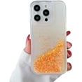 thumbnail image 1 of Compatible with iPhone Case,Cute Glitter Luminous Flowing Liquid Sand Clear [ Drop & Camera Lens Protection] Shockproof Cover Phone Case (Gold,iPhone 14 Pro), 1 of 6