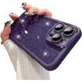 thumbnail image 1 of Compatible with iPhone Case,Cute Luxury Gradient Glitter Bling Sparkly Silicone Clear [ Drop&Camera Lens Protection] Shockproof Cover Phone Case (Purple,iPhone 12 Pro Max), 1 of 6