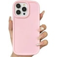 thumbnail image 1 of Compatible with iPhone Case,Cute Matte Liquid Silicone [ Drop & Camera Protection][Compatible with Wireless Charging] Shockproof Cover Phone Case (Pink,iPhone 15 Plus), 1 of 8