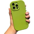 thumbnail image 1 of Compatible with iPhone Case,Cute Oval Bumper Electroplating Button Liquid Silicone [ Drop&Full Body Protection] Shockproof Cover Phone Case (Green,iPhone 14 Pro), 1 of 6
