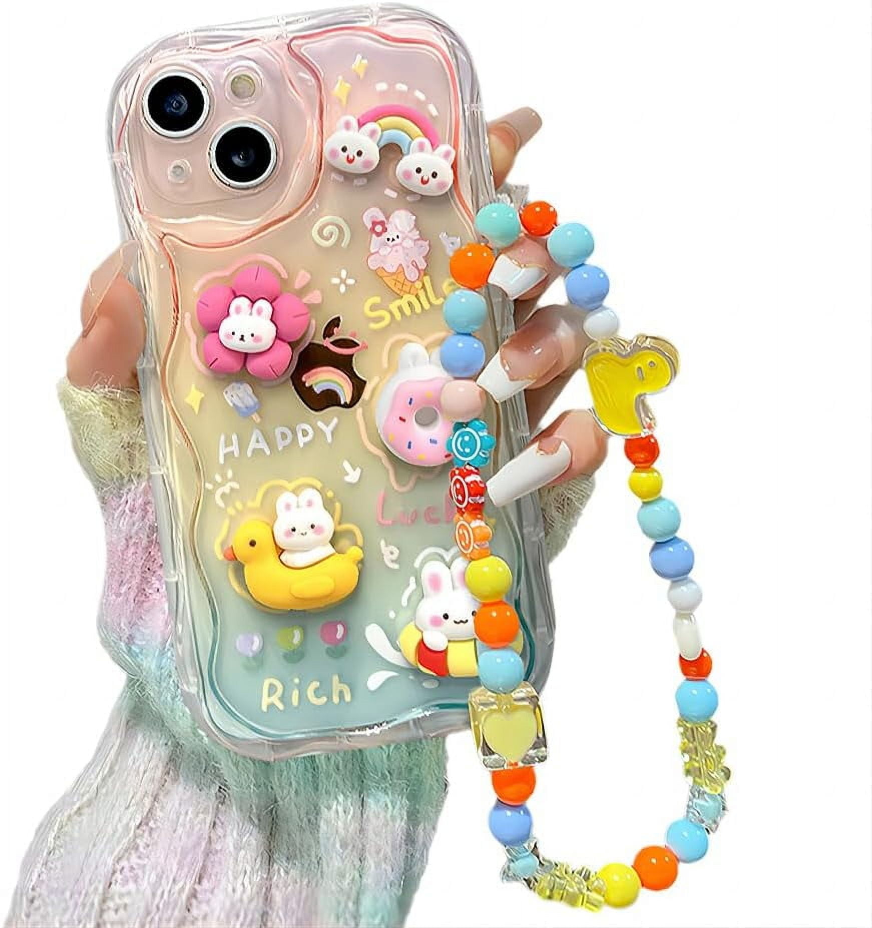 Compatible with iPhone Case,Cute Rainbow Rabbit Duck Kawaii