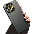 thumbnail image 1 of Compatible with iPhone Case,[ Drop Protection] Matte Tempered Glass Anti-Fingerprints Camera Lens Protection Soft Shockproof Cover Phone Case (Black,iPhone 11 Pro Max), 1 of 8