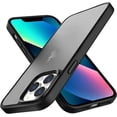 thumbnail image 1 of Compatible with iPhone Case,[ Drop Protection] Matte Translucent Anti-Fingerprints Full Body Protection Soft Shockproof Cover Phone Case (Black,iPhone 15 Pro), 1 of 5
