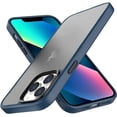 thumbnail image 1 of Compatible with iPhone Case,[ Drop Protection] Matte Translucent Anti-Fingerprints Full Body Protection Soft Shockproof Cover Phone Case (Blue,iPhone 12 Pro), 1 of 5