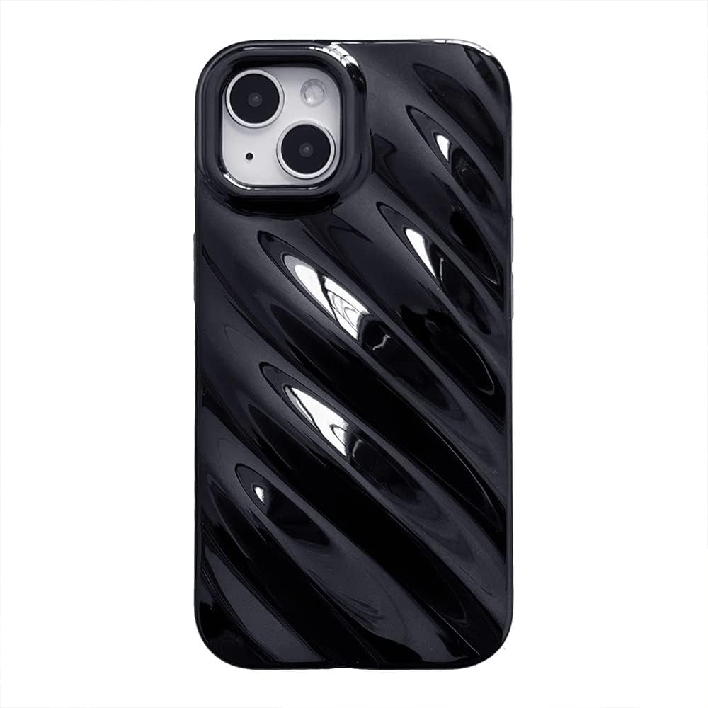 Caseative Funda para iPhone 12 Pro Max, patrón de ondulación de agua en forma de onda compatible con iPhone (transparente, iPhone 12 Pro Max