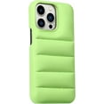 thumbnail image 1 of Compatible with iPhone Case,Fashion Solid Color PU Leather Puffer Down Jacket Full Body Protective Soft Shockproof Cover Phone Case (Green,iPhone 12 Pro), 1 of 8