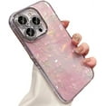 thumbnail image 1 of Compatible with iPhone Case,Glitter Camera Lens Protection Laser Gradient Flower Floral Clear [Compatible with Wireless Charging] Soft Shockproof Cover Phone Case (Pink,iPhone 14 Plus), 1 of 6
