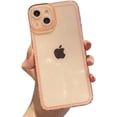 thumbnail image 1 of Compatible with iPhone Case,Glitter Diamond Camera Lens Bumper Protection,[Compatible with Wireless Charging] Clear Soft Shockproof Cover Phone Case (Orange,iPhone 14 Pro), 1 of 5