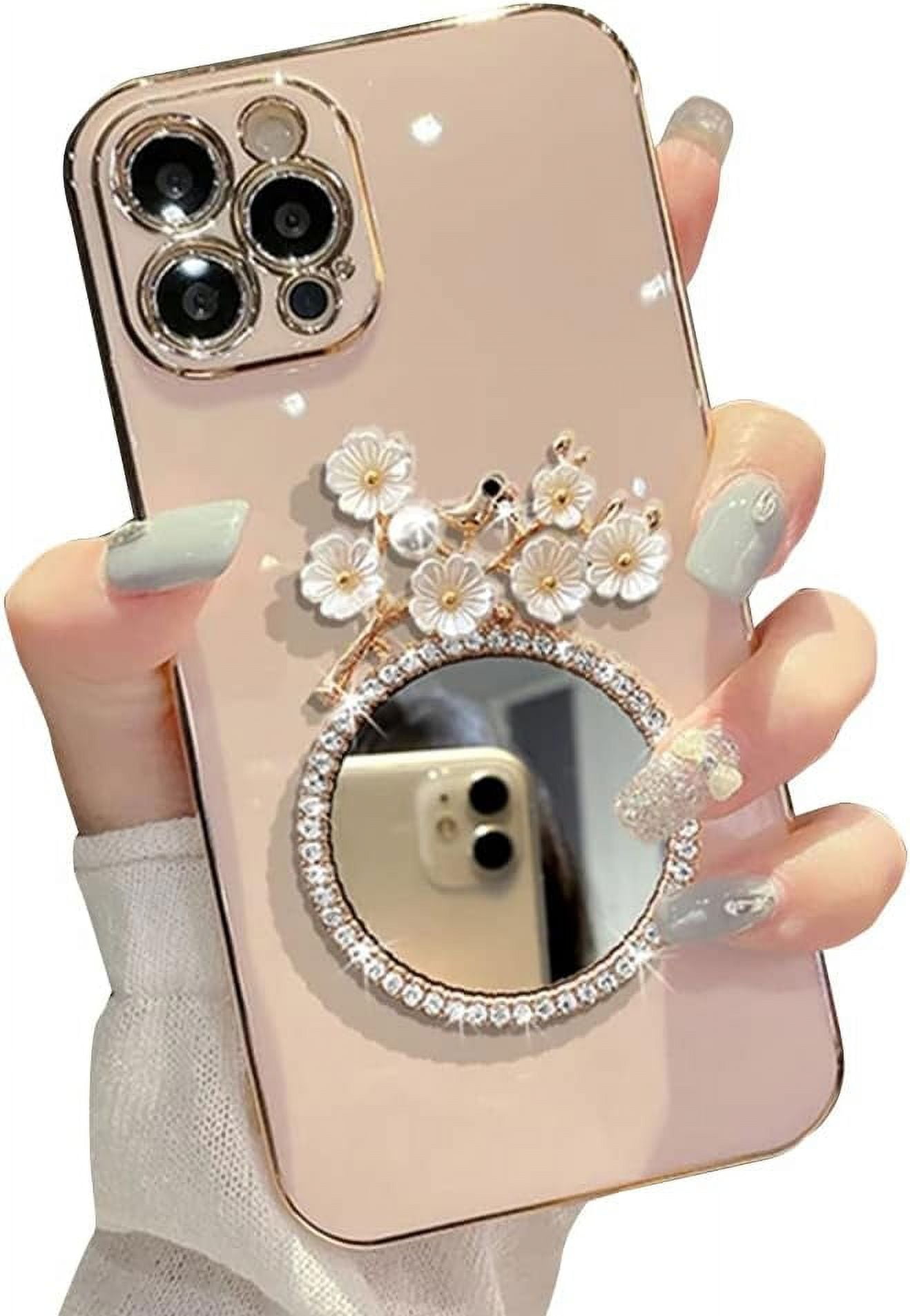 Compatible with iPhone Case,Glitter Diamond Mirror Makeup Bling