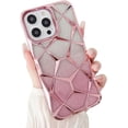 thumbnail image 1 of Compatible with iPhone Case,Glitter Electro Plated Gradient Argyle Checkered Camera Lens Protection Soft Shockproof Cover Phone Case (Pink,iPhone 13 Pro), 1 of 8