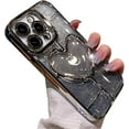 thumbnail image 1 of Compatible with iPhone Case,Glitter Gradient Heart Electro Plated Bumper Camera Lens Protection Clear Soft Shockproof Cover Phone Case (Silver,iPhone 15), 1 of 6
