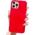 thumbnail image 1 of Compatible with iPhone Case,Glossy Solid Color TPU Full Body Protection [Compatible with Wireless Charging] Soft Shockproof Cover Phone Case (Red,iPhone 15 Plus), 1 of 7