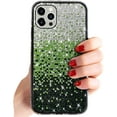 thumbnail image 1 of Compatible with iPhone Case,Gradient Color Crystal Glitter Diamond Bling Sparkle Rhinestone Full Body Protection Soft Shockproof Cover Phone Case (Green,iPhone 14 Pro), 1 of 8