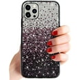 thumbnail image 1 of Compatible with iPhone Case,Gradient Color Crystal Glitter Diamond Bling Sparkle Rhinestone Full Body Protection Soft Shockproof Cover Phone Case (Purple,iPhone 14 Plus), 1 of 8