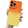 thumbnail image 1 of Compatible with iPhone Case,Gradient Liquid Silicone [Compatible with Wireless Charging] Camera Lens Protection Soft Shockproof Cover Phone Case (Orange,iPhone 11), 1 of 8