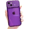 thumbnail image 1 of Compatible with iPhone Case,[Large Viewport Design & Camera Lens Protection][ Drop Protection] Clear Soft Shockproof Cover Phone Case (Purple,iPhone 15 Pro), 1 of 8