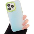 thumbnail image 1 of Compatible with iPhone Case,Laser Holographic Clear Bumper [Compatible with Wireless Charging] Full Body Protection Soft Shockproof Cover Phone Case (Green,iPhone 13 Pro Max), 1 of 7