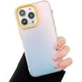thumbnail image 1 of Compatible with iPhone Case,Laser Holographic Clear Bumper [Compatible with Wireless Charging] Full Body Protection Soft Shockproof Cover Phone Case (Yellow,iPhone 15 Pro), 1 of 7