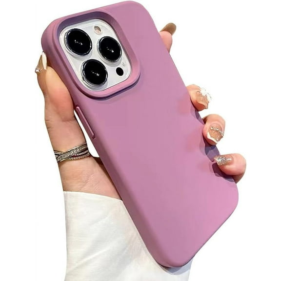 Compatible with iPhone Case,Liquid Silicone Gel Rubber Anti-Scratch Microfiber Lining Camera Lens Drop Protection Flexible Shockproof Cover Phone Case (Purple,iPhone 14)