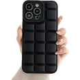 thumbnail image 1 of Compatible with iPhone Case,Liquid Silicone Plaid Checkered Design Couple Matching Camera Lens Protection Soft Shockproof Cover Phone Caseproof Cover Phone Case (Black,iPhone 12 Pro), 1 of 5