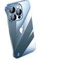 thumbnail image 1 of Compatible with iPhone Case,Luxury Electro Plated Frameless Crystal Clear Hard PC Camera Lens Protective,Ultra Thin Slim Fit Shockproof Cover Phone Case (Blue,iPhone 16 Pro Max), 1 of 5