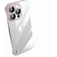 thumbnail image 1 of Compatible with iPhone Case,Luxury Electro Plated Frameless Crystal Clear Hard PC Camera Lens Protective,Ultra Thin Slim Fit Shockproof Cover Phone Case (Pink,iPhone 13), 1 of 6