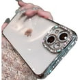 thumbnail image 1 of Compatible with iPhone Case,Luxury Glitter Bling Sparkly Diamond Electro Plated Frame Edge Border Full Body Protective Clear Soft Shockproof Cover Phone Case (White,iPhone X/Xs), 1 of 6