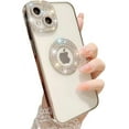 thumbnail image 1 of Compatible with iPhone Case,Luxury Glitter Bling Sparkly Diamond Rhinestone Bumper Camera Lens Protection Transparent Clear Soft Shockproof Cover Phone Case (Silver,iPhone 14 Pro), 1 of 7