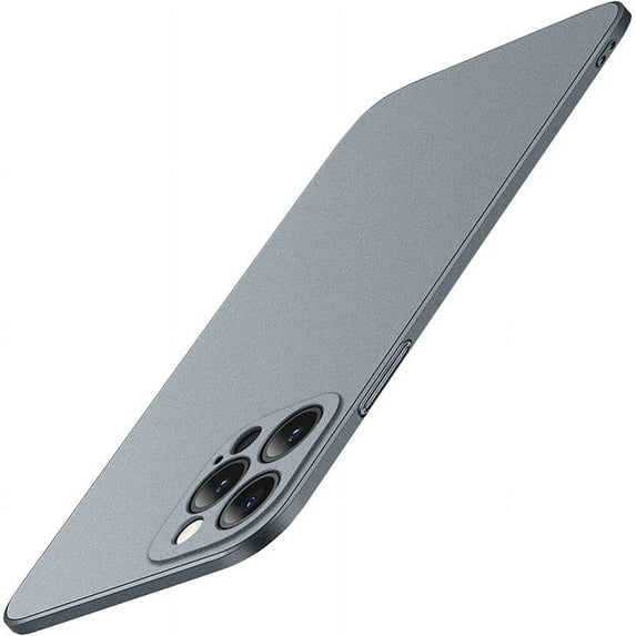 Compatible with iPhone Case,Luxury Matte Hard PC Slim Fit Ultra Thin Lightweight Camera Lens Protection Soft Shockproof Cover Phone Case (Grey, iPhone 12)
