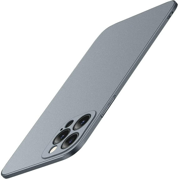 Compatible with iPhone Case,Luxury Matte Hard PC Slim Fit Ultra Thin Lightweight Camera Lens Protection Soft Shockproof Cover Phone Case (Grey, iPhone 14 Pro Max)