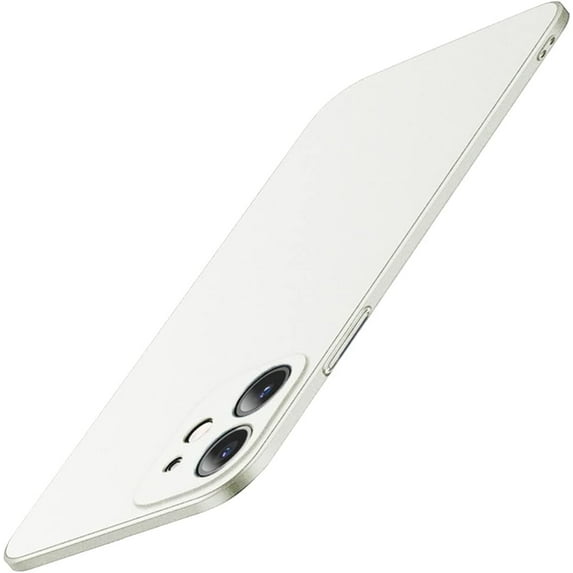 Compatible with iPhone Case,Luxury Matte Hard PC Slim Fit Ultra Thin Lightweight Camera Lens Protection Soft Shockproof Cover Phone Case (White,iPhone 13 Pro Max)