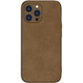 thumbnail image 1 of Compatible with iPhone Case,Luxury PU Leather Anti-Slip Anti-Fingerprint [ Drop & Camera Lens Protection] Soft Shockproof Cover Phone Case (Brown,iPhone 13), 1 of 8