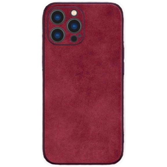 Compatible with iPhone Case,Luxury PU Leather Anti-Slip Anti-Fingerprint [ Drop & Camera Lens Protection] Soft Shockproof Cover Phone Case (Red,iPhone 14 Plus)