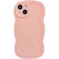 thumbnail image 1 of Compatible with iPhone Case,Matte Liquid Silicone Wave Water Ripple Frame Camera Lens Protection Soft Shockproof Cover Phone Case (Pink,iPhone 13 Pro), 1 of 7