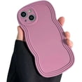 thumbnail image 1 of Compatible with iPhone Case,Matte Liquid Silicone Wave Water Ripple Frame Camera Lens Protection Soft Shockproof Cover Phone Case (Purple,iPhone 15 Pro), 1 of 7