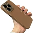 thumbnail image 1 of Compatible with iPhone Case,Matte Solid Color PC Camera Lens Protection [Compatible with Wireless Charging] Soft Shockproof Cover Phone Case (Brown,iPhone 13 Pro), 1 of 7
